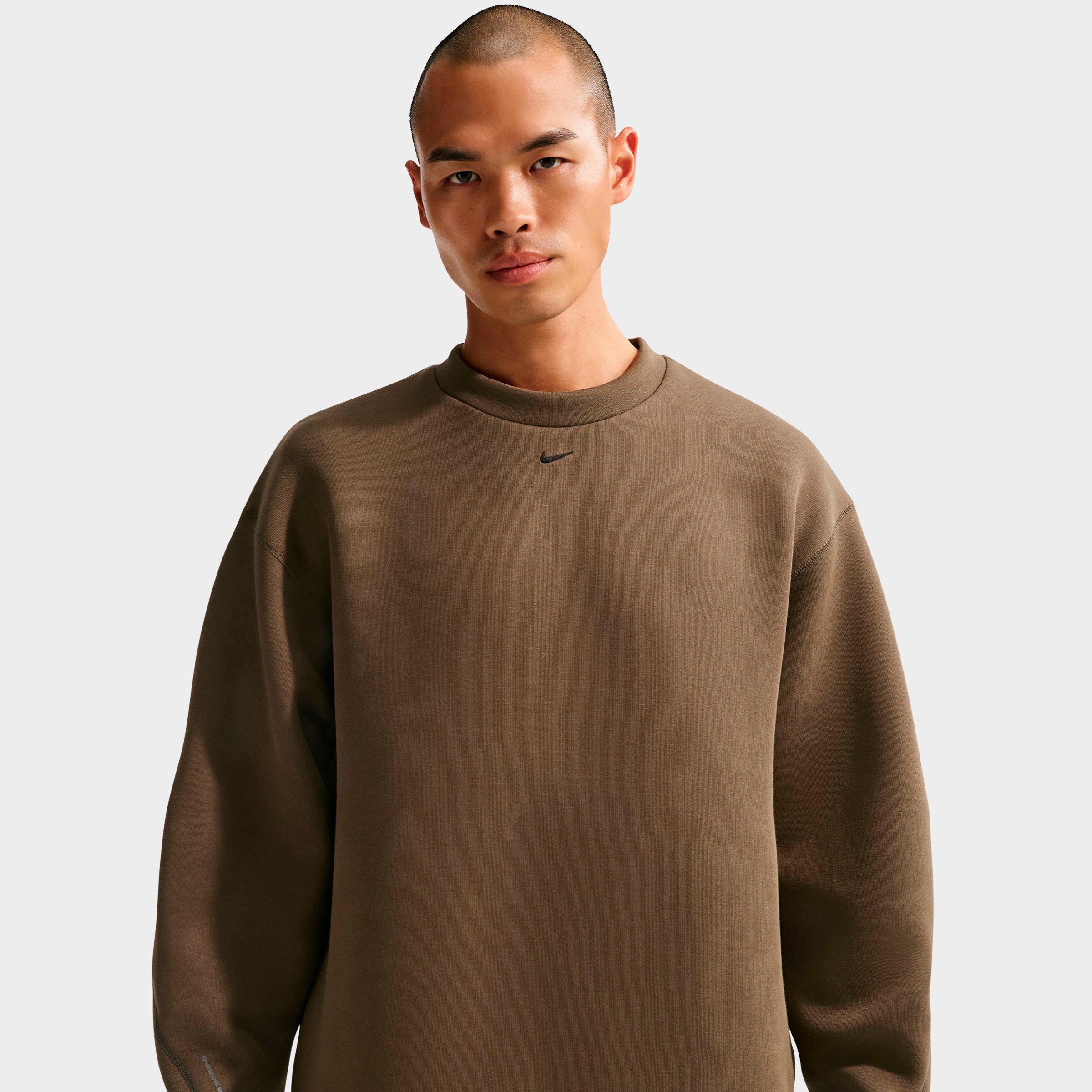Men's Nithtke Tech Fleece Loose Fit Crewneck Sweatshirt - Dark Hazel/Black