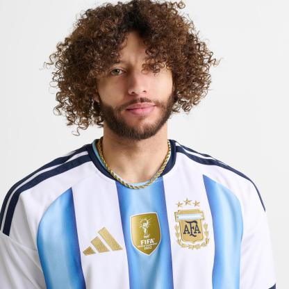 Men's adidas Argentina 2026 Home Replica Soccer Jersey - White/Icey Blue/Light Blue - view 5