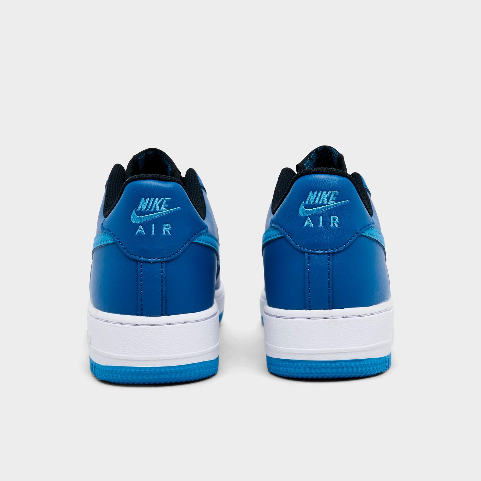 Big Kids' Nike Air Force 1 Low Casual Shoes - Black/Court Blue/White/Dutch Blue