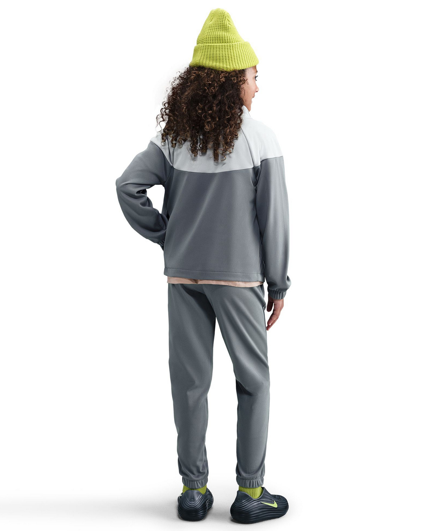 Nike Boys' and Girls' 7-20 Sportswear Dri-FIT Long-Sleeve Jacket and Pants, 2-Piece Set - Smoke Gray
