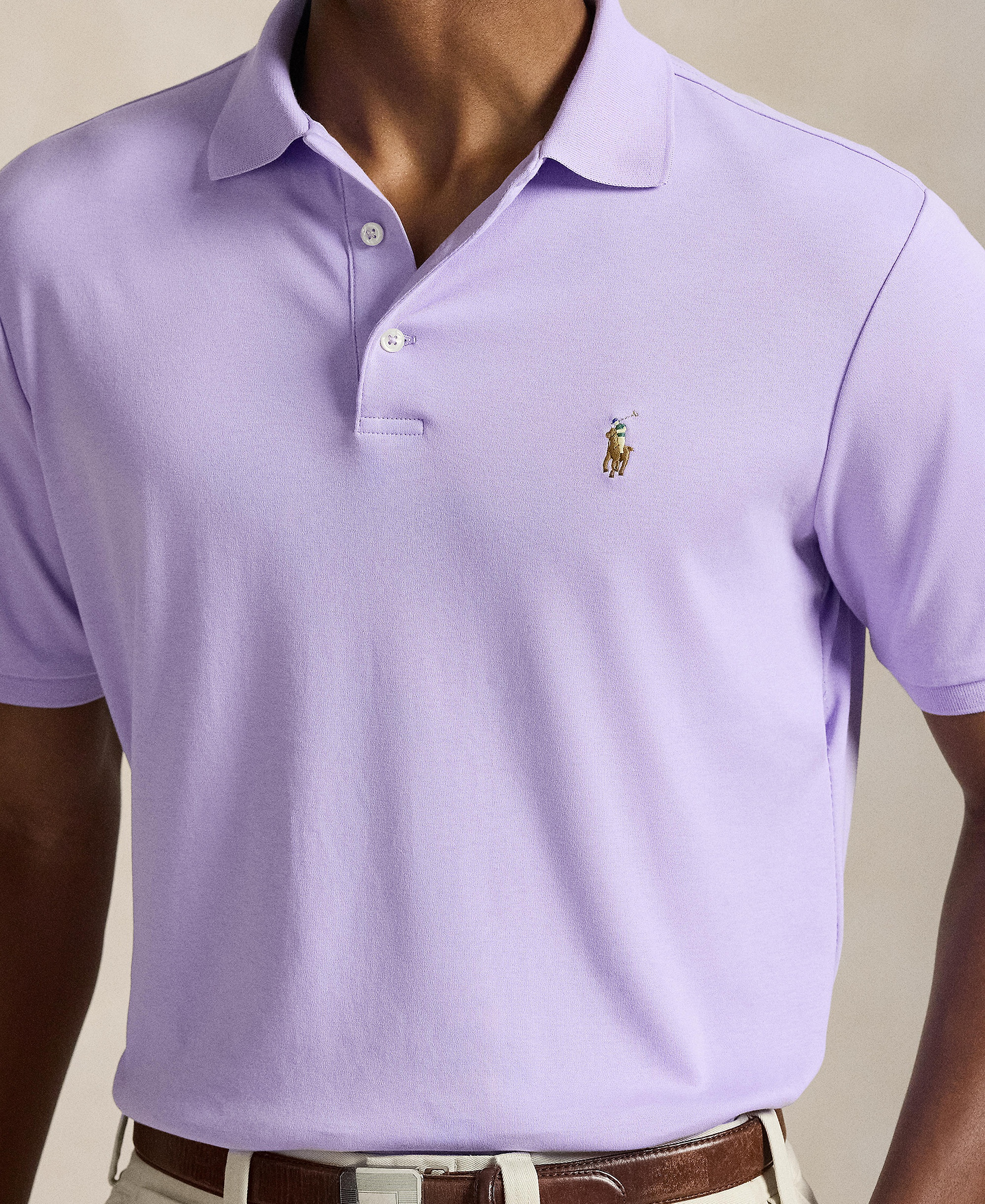 Polo Ralph Lauren Men's Classic-Fit Soft Cotton Polo Shirt - Powder Purple
