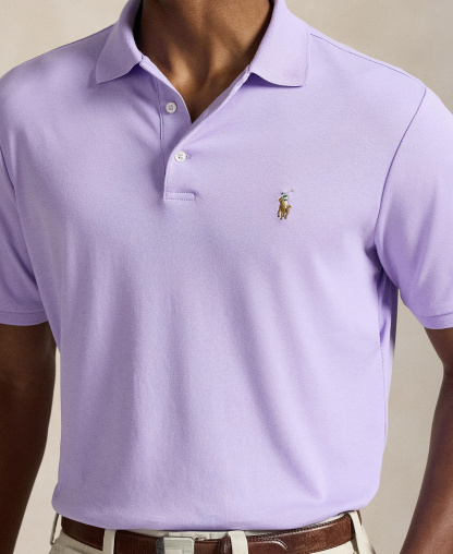 Polo Ralph Lauren Men's Classic-Fit Soft Cotton Polo Shirt - Powder Purple