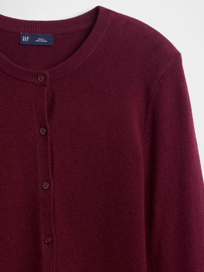 CashSoft Crop Cardigan - Tuscan red