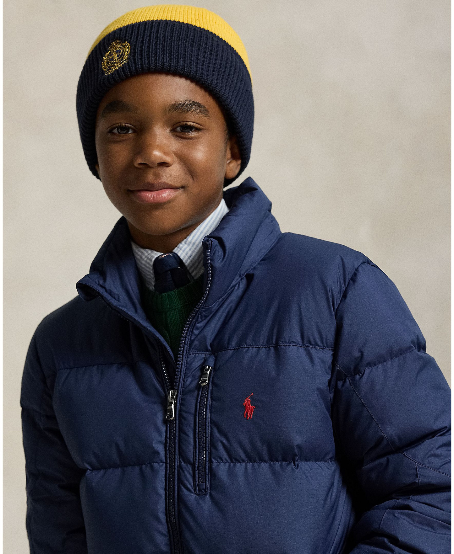 Polo Ralph Lauren Big Boys Ripstop Down Hooded Jacket - Newport Navy