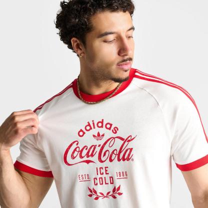 Men's adidas Originals x Coca-Cola Cali T-Shirt - White - view 4