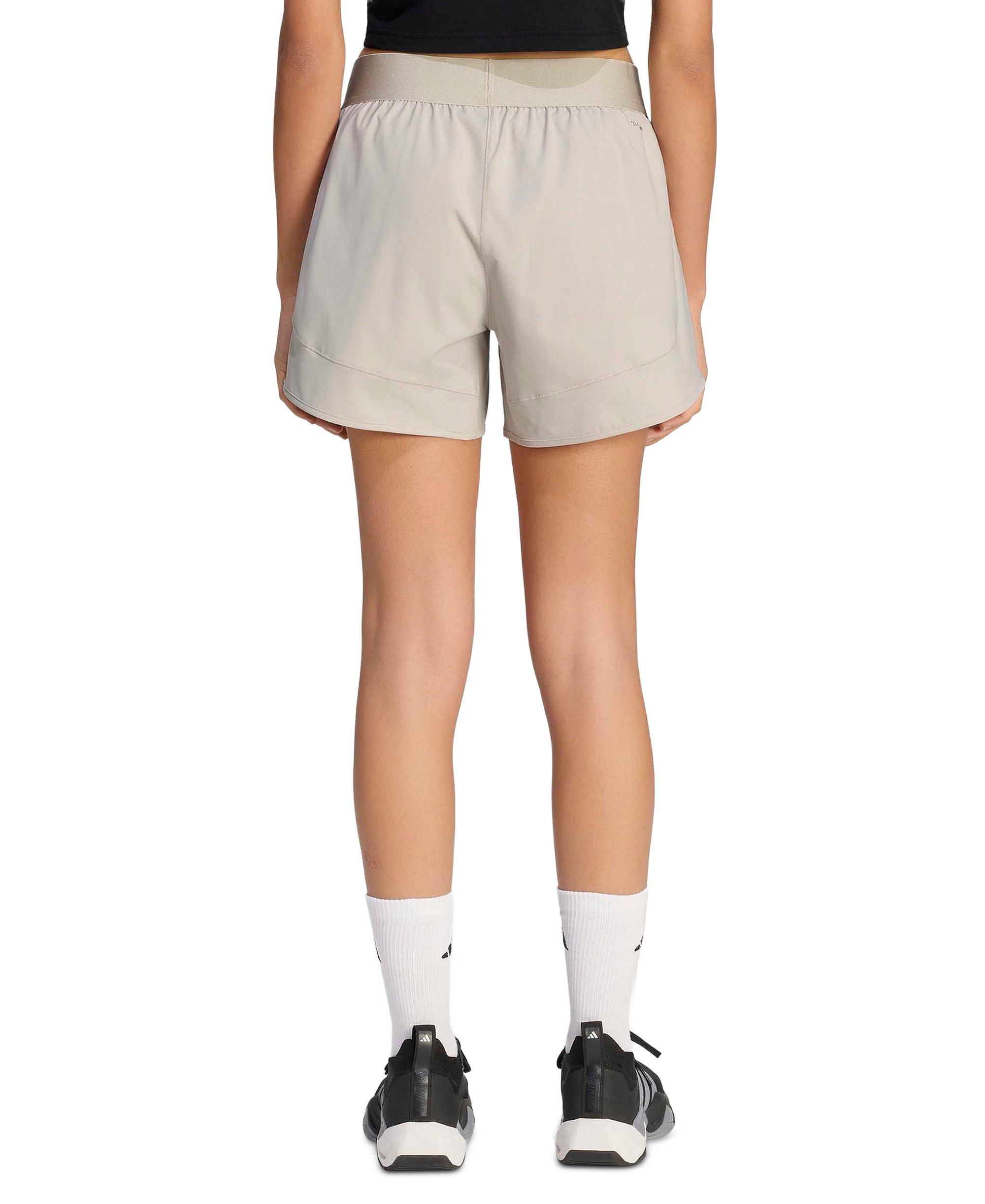adidas Women's Mid-Rise Workout Flex Woven Shorts - Wonder Alumina