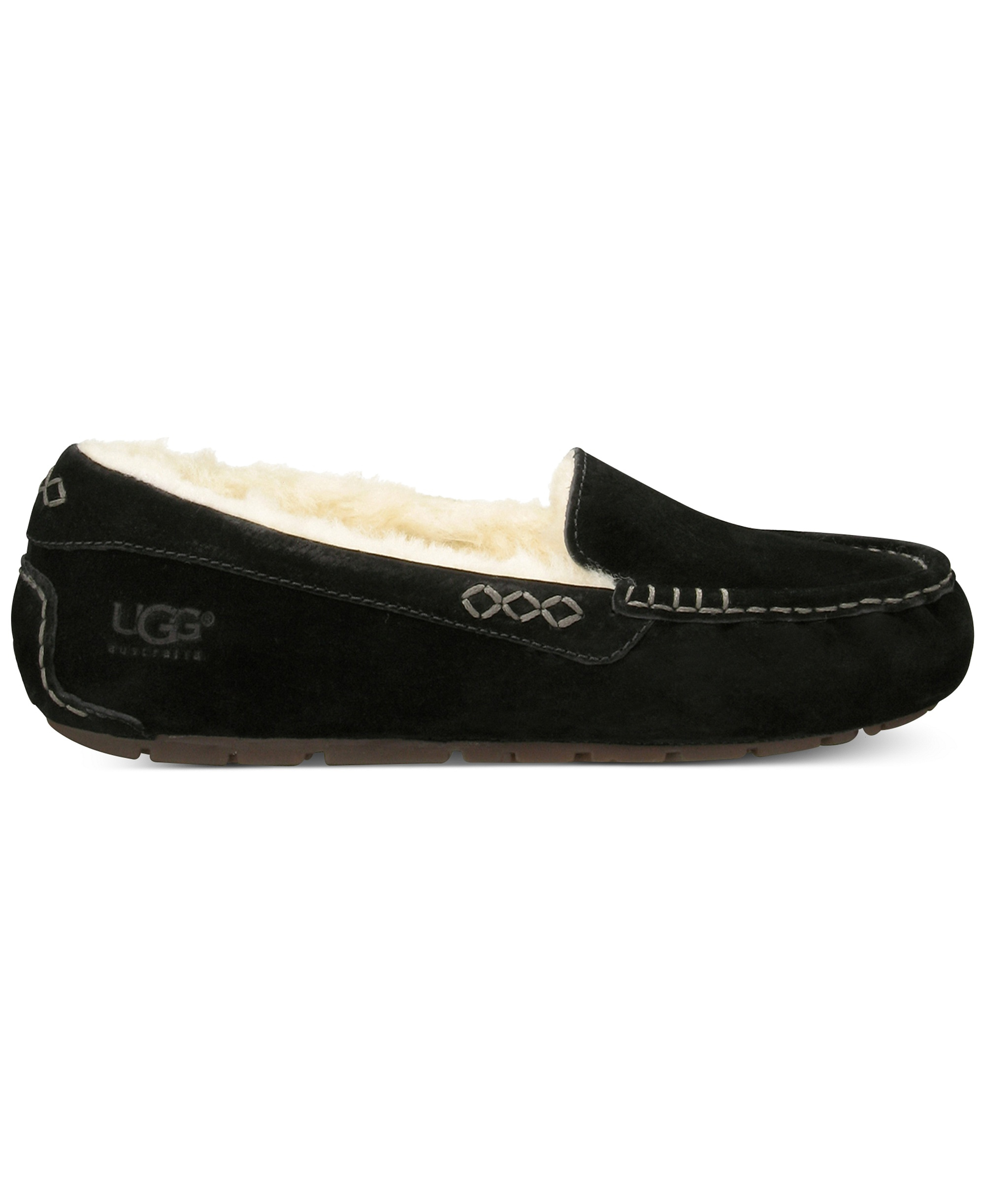 UGG® Women's Ansley Slip On Moccasin Slippers - Black