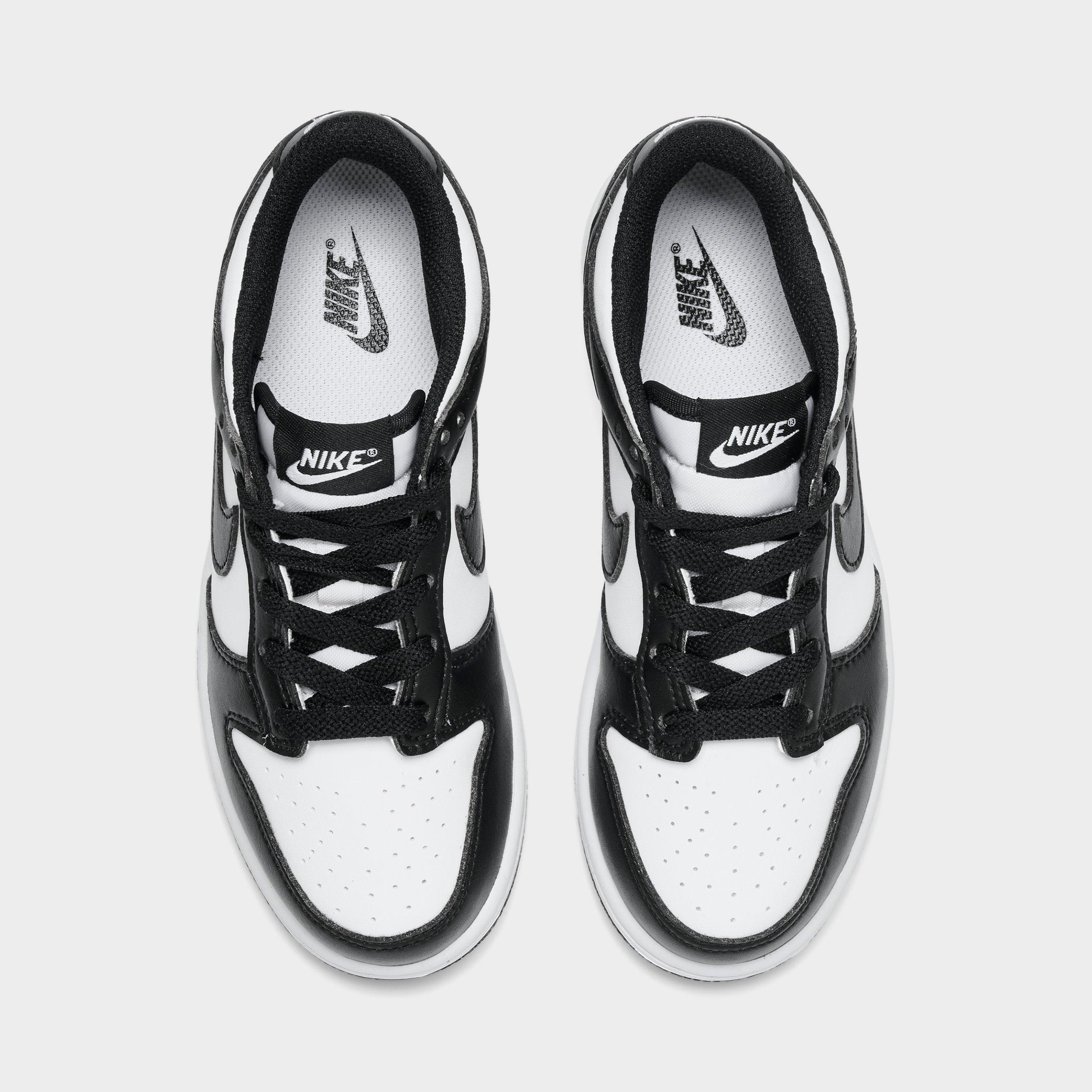 Little Kids' Nithtke Dunk Low Casual Shoes - Part 1 - White/Black/White - Top view
