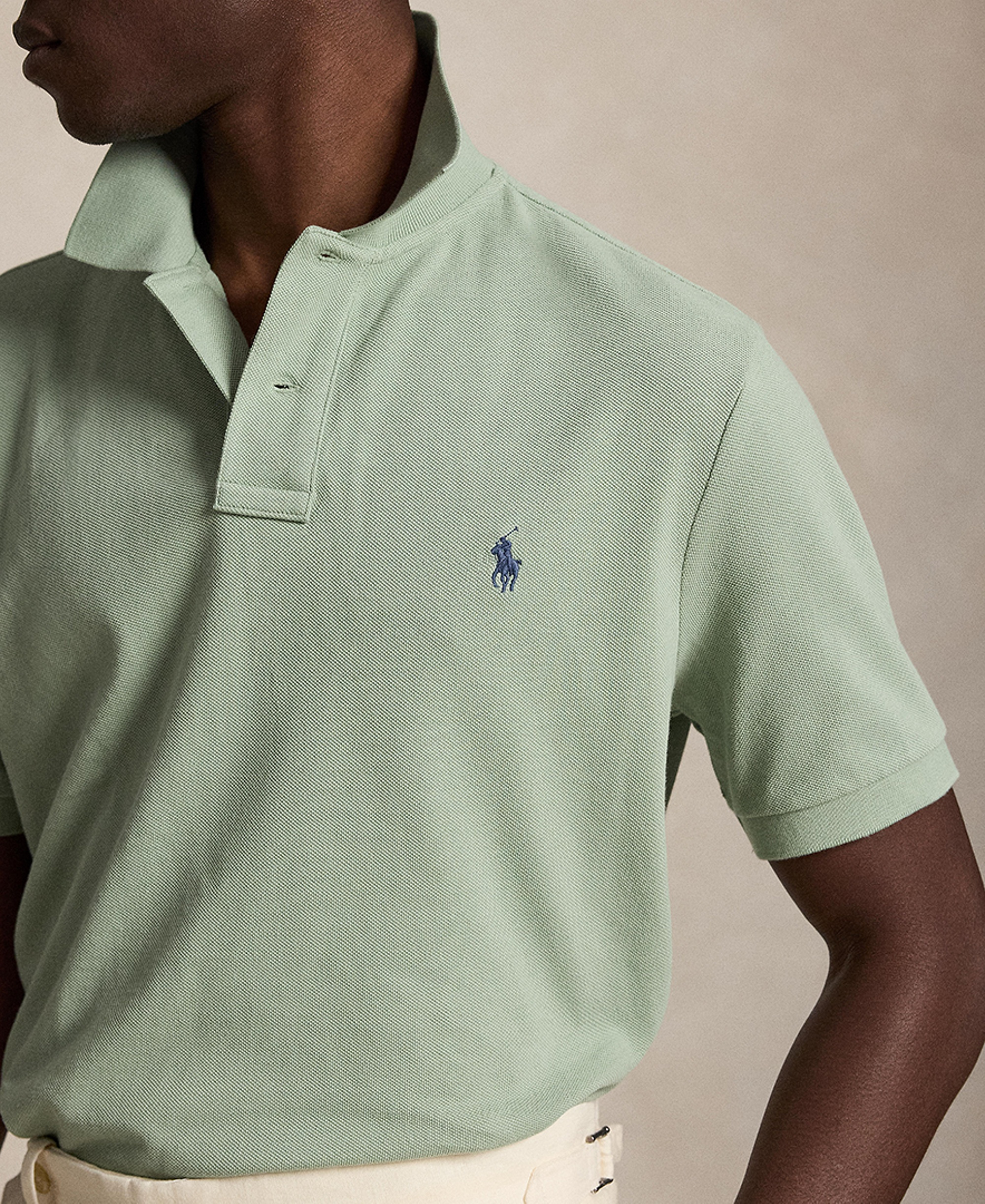 Polo Ralph Lauren Men's Custom Slim-Fit Mesh Polo Shirt - Light Green