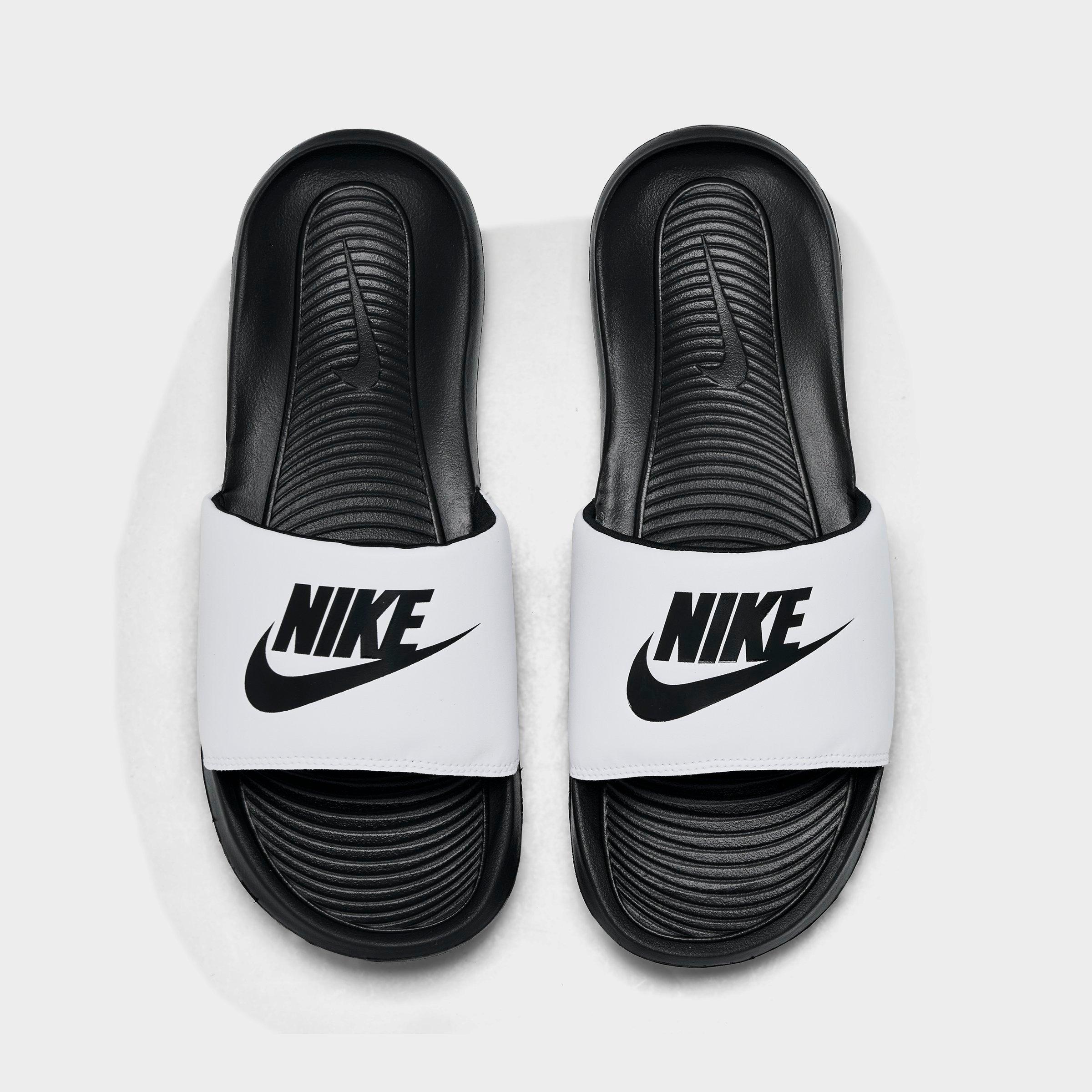 Men's Nithtke Victori One Slide Sandals - Black/White/Black - Top view