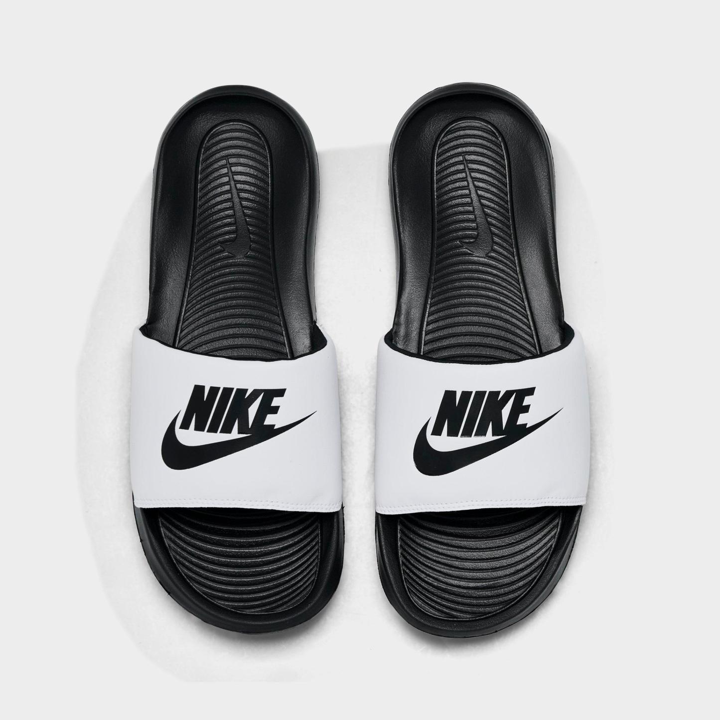 Men's Nithtke Victori One Slide Sandals - Black/White/Black - Top view