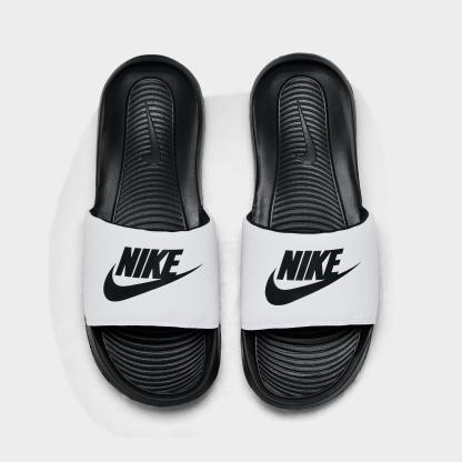 Men's Nithtke Victori One Slide Sandals - Black/White/Black - Top view