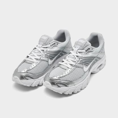 Women's Nithtke Air Max Moto 2K Casual Shoes - Part 3 - Grey Fog/Metallic Silver/White - Both shoes facing left