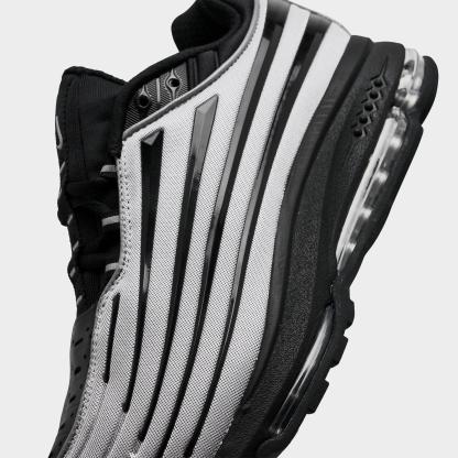 Men's Nithtke Air Max Ecstasy Plus Casual Shoes - Metallic Silver/White/Black - Detail shot