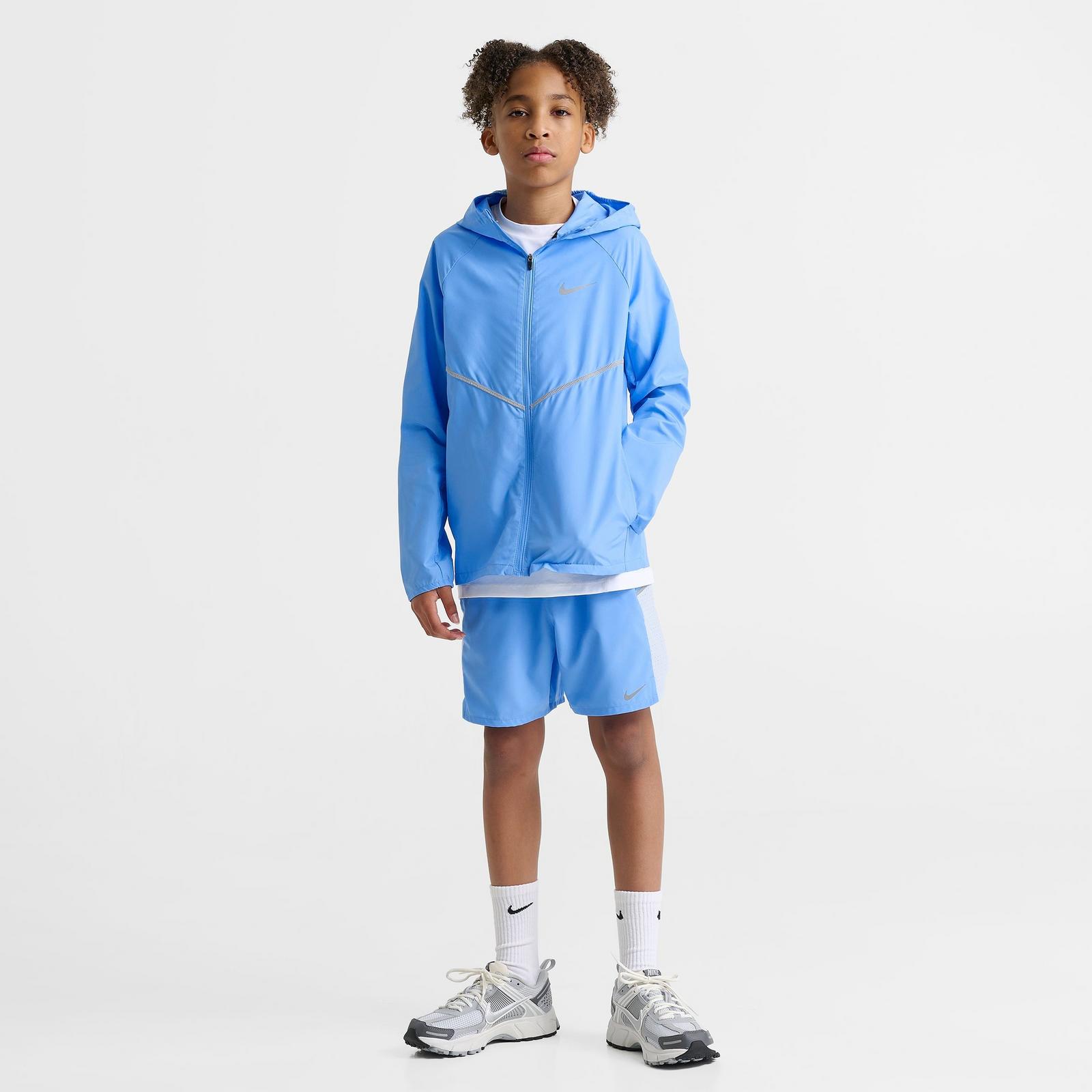 Big Kids' Nike Miler Training Jacket - University Blue/Reflective Silver