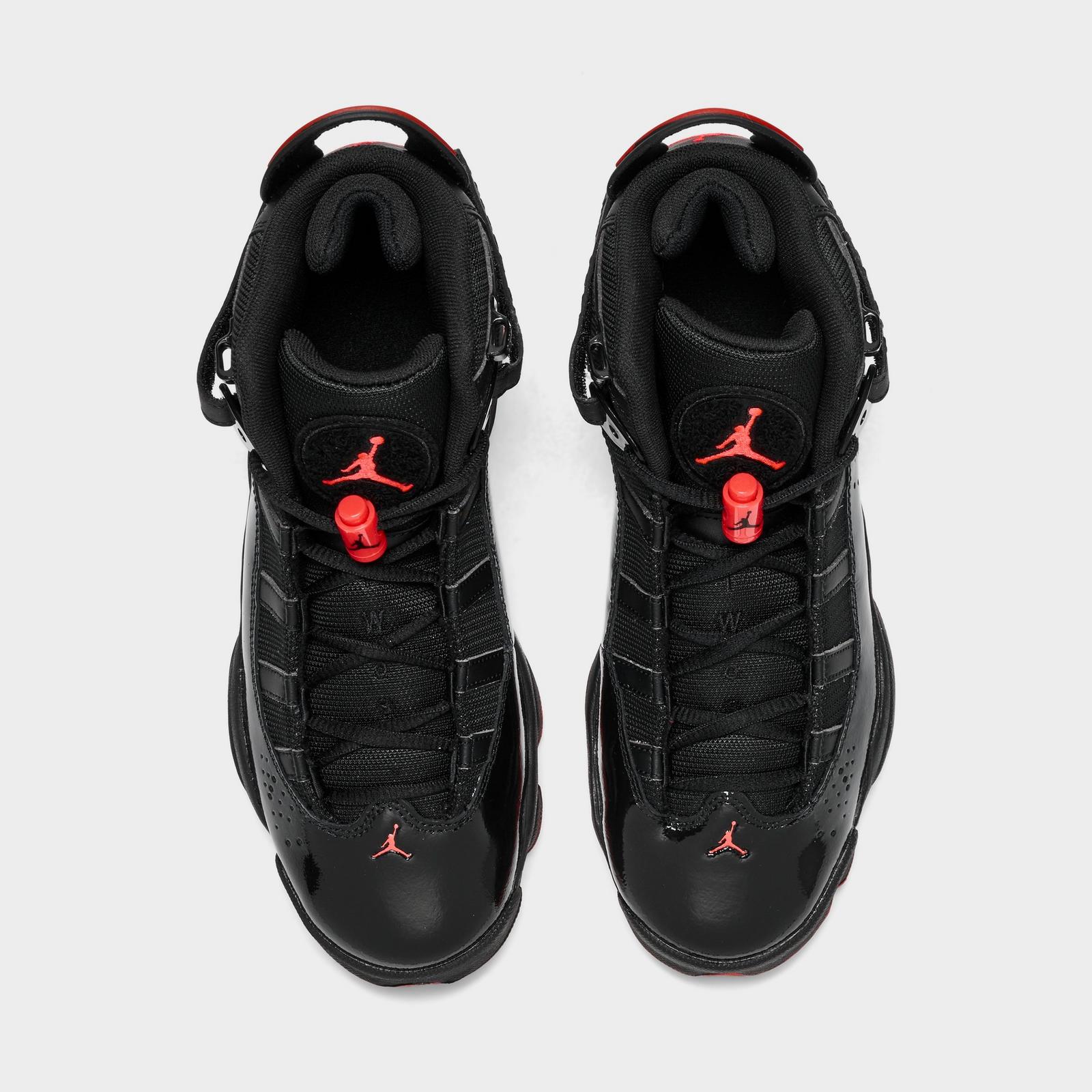 Big Kids' Jordan 6 Rings Basketball Shoes - Black/Black/Infrared 23 - view 5