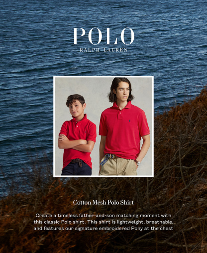 Polo Ralph Lauren 8-20 Boys' Cotton Mesh Logo Polo Shirt - Red