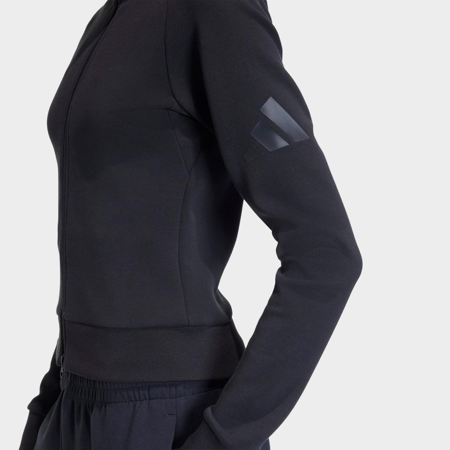 Women's adidas Sportswear Soft Lux Slim Track Top - Black - view 5
