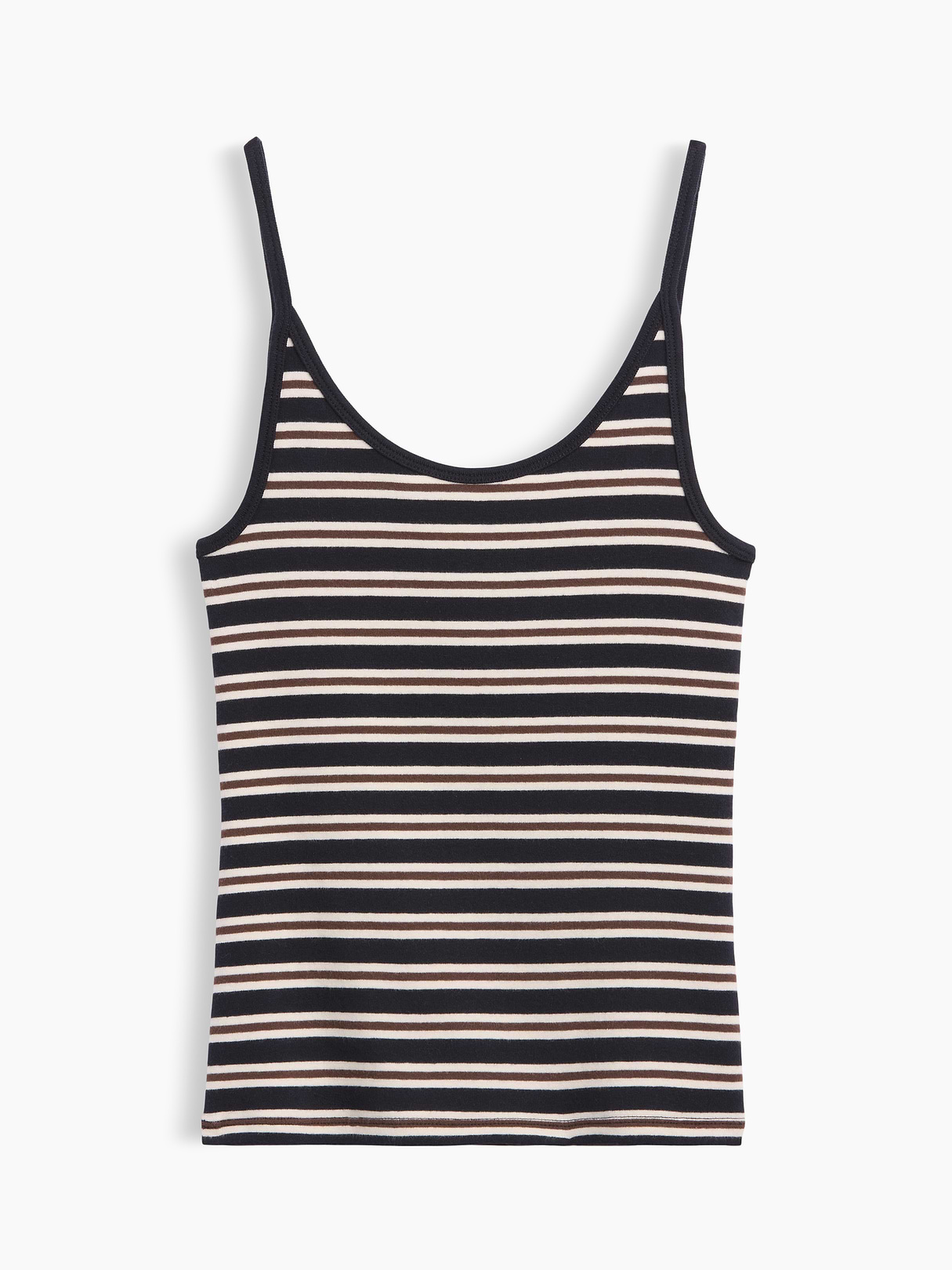 Modern Crop Cami - Navy blue stripe