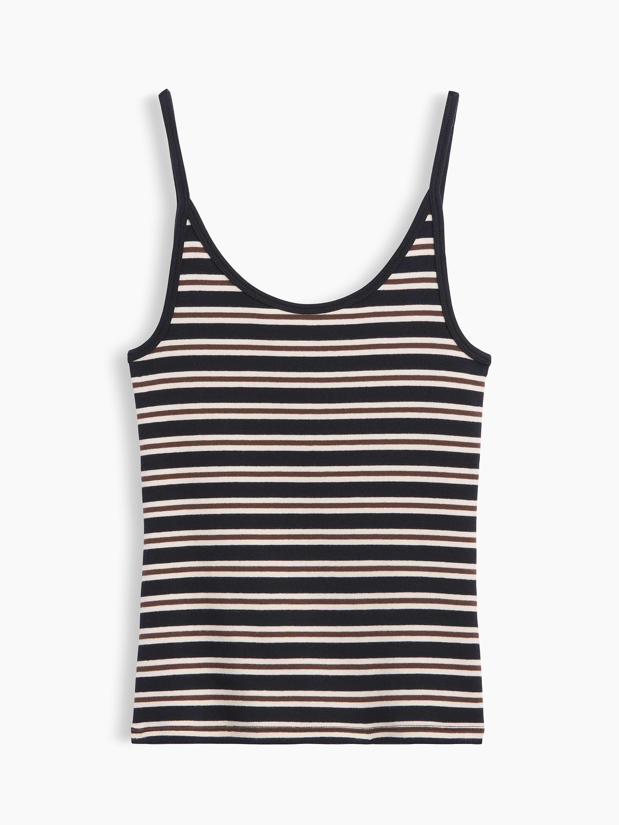 Modern Crop Cami - Navy blue stripe