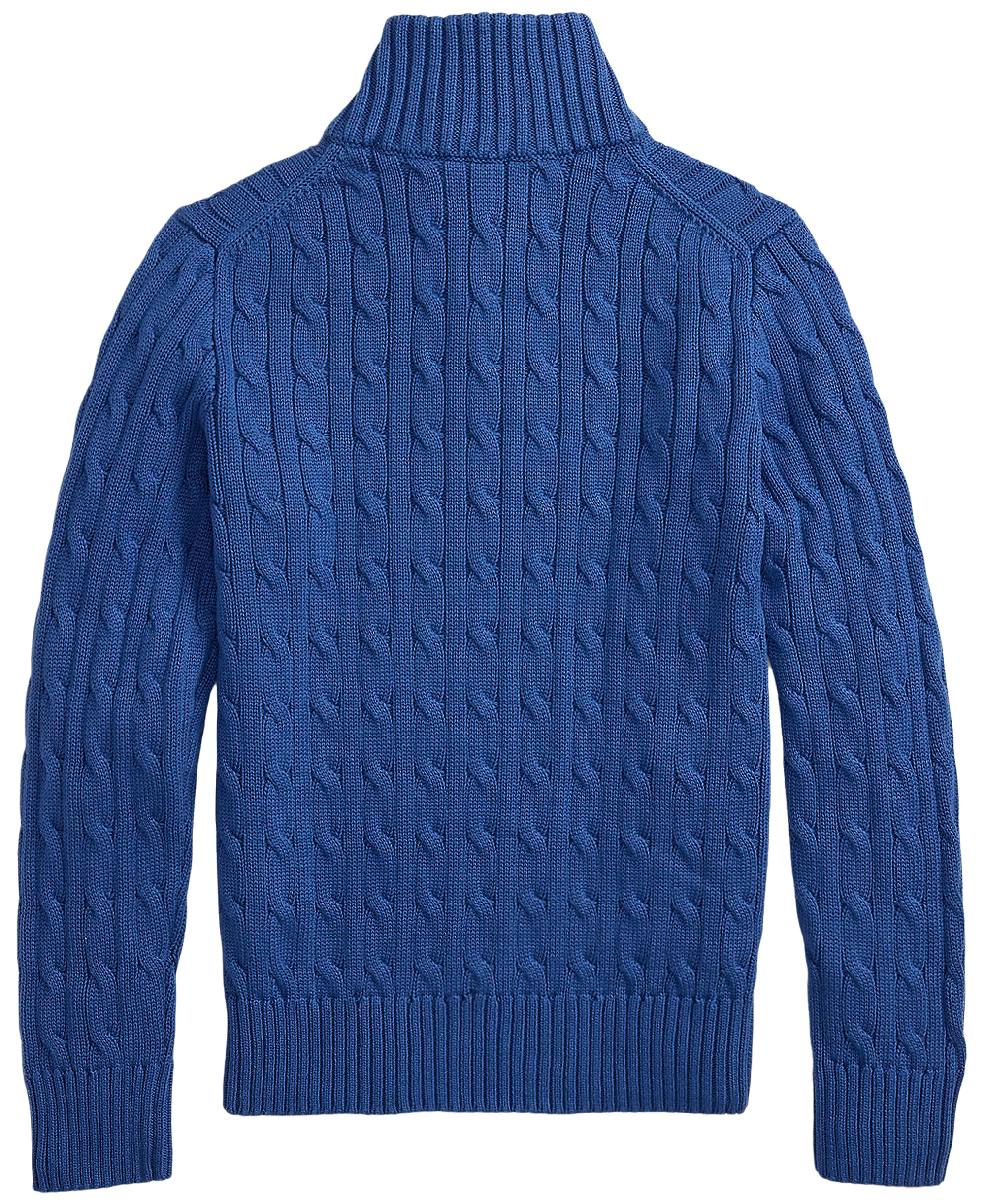 Polo Ralph Lauren Big Boys Cable-Knit Cotton Quarter-Zip Sweater - Dusty Azure