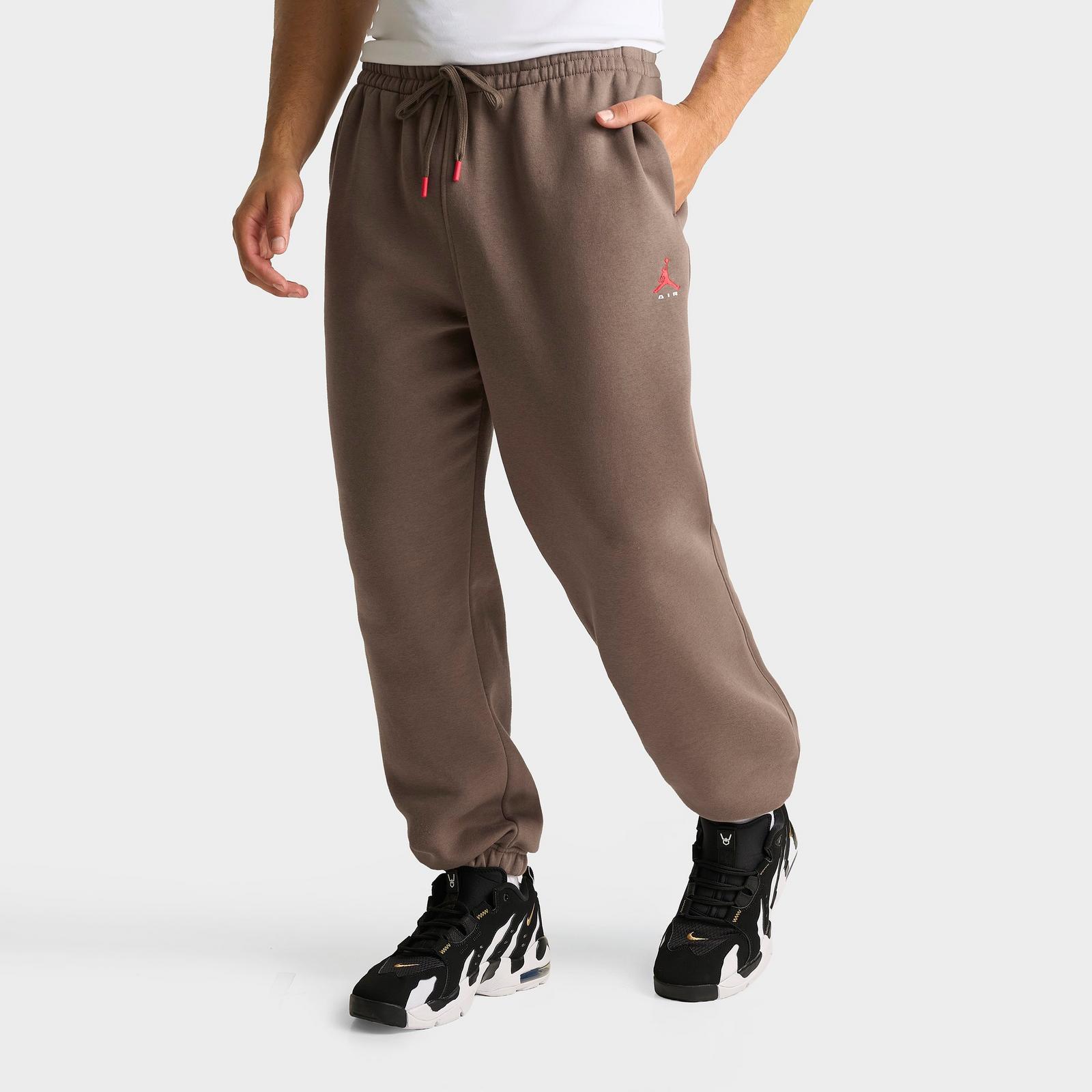 Men's Jordan Brooklyn Jumpman Air French Terry Jogger Pants - Palomino/University Red - view 1