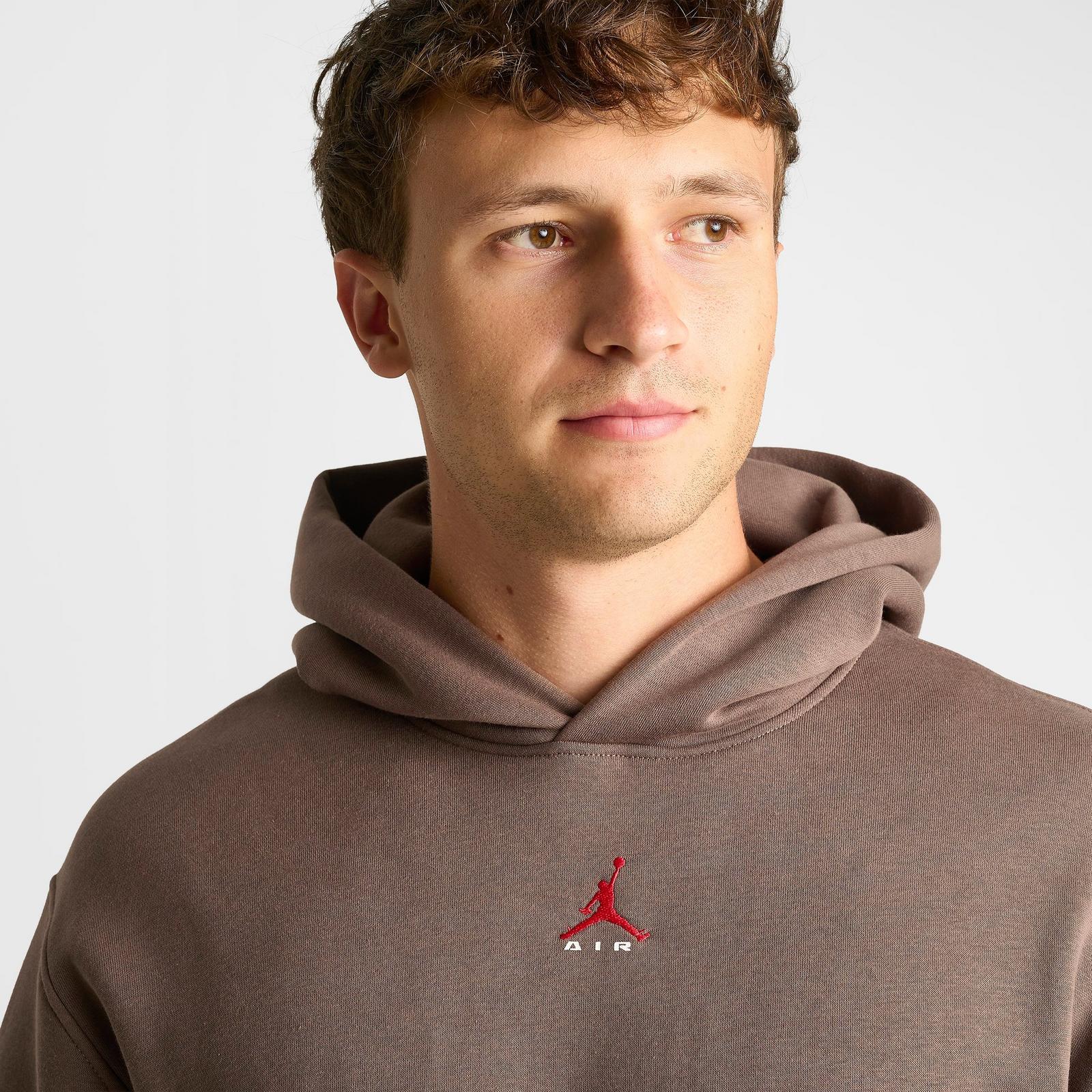 Men's Jordan Brooklyn Statement Pullover Hoodie - Palomino/University Red - view 5