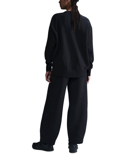 Nike Women's Sportswear Phoenix Fleece Oversized Crew Neck Sweatshirt - Black/Sail