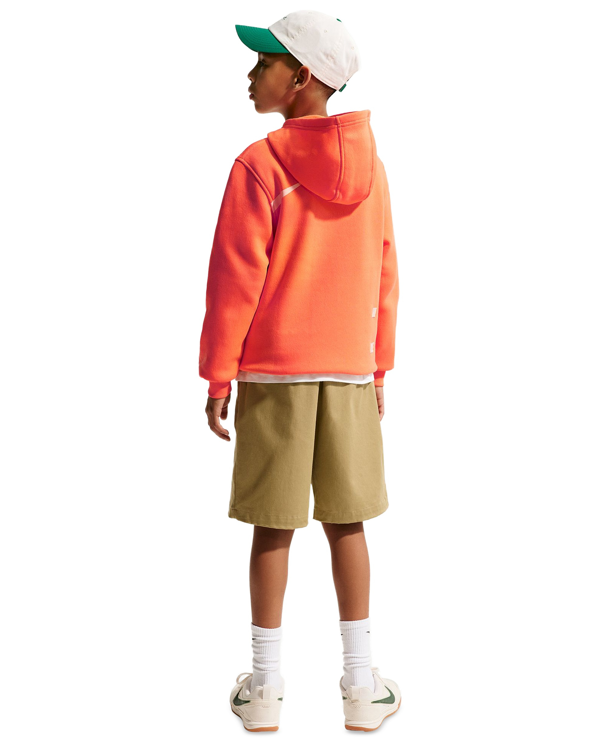 Nike Boys' and Girls' 7-20 Sportswear Club Long-Sleeve Hoodie - Turf Orange