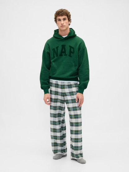 Adult Softest Flannel PJ Pants - Green plaid