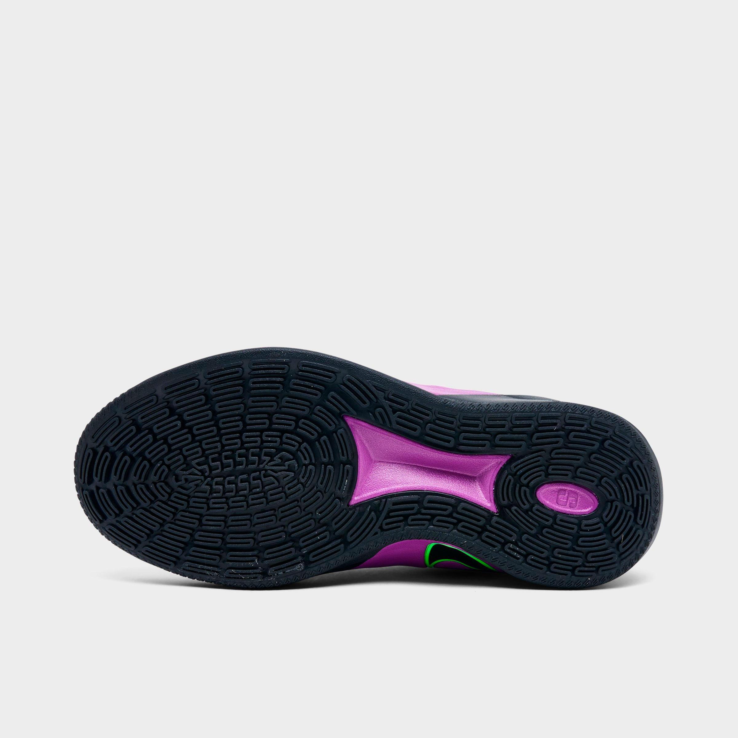 Big Kids' Nithtke Sabrina 3 Basketball Shoes - Vivid Purple/Deep Night/Vapor Green/Black - Bottom view