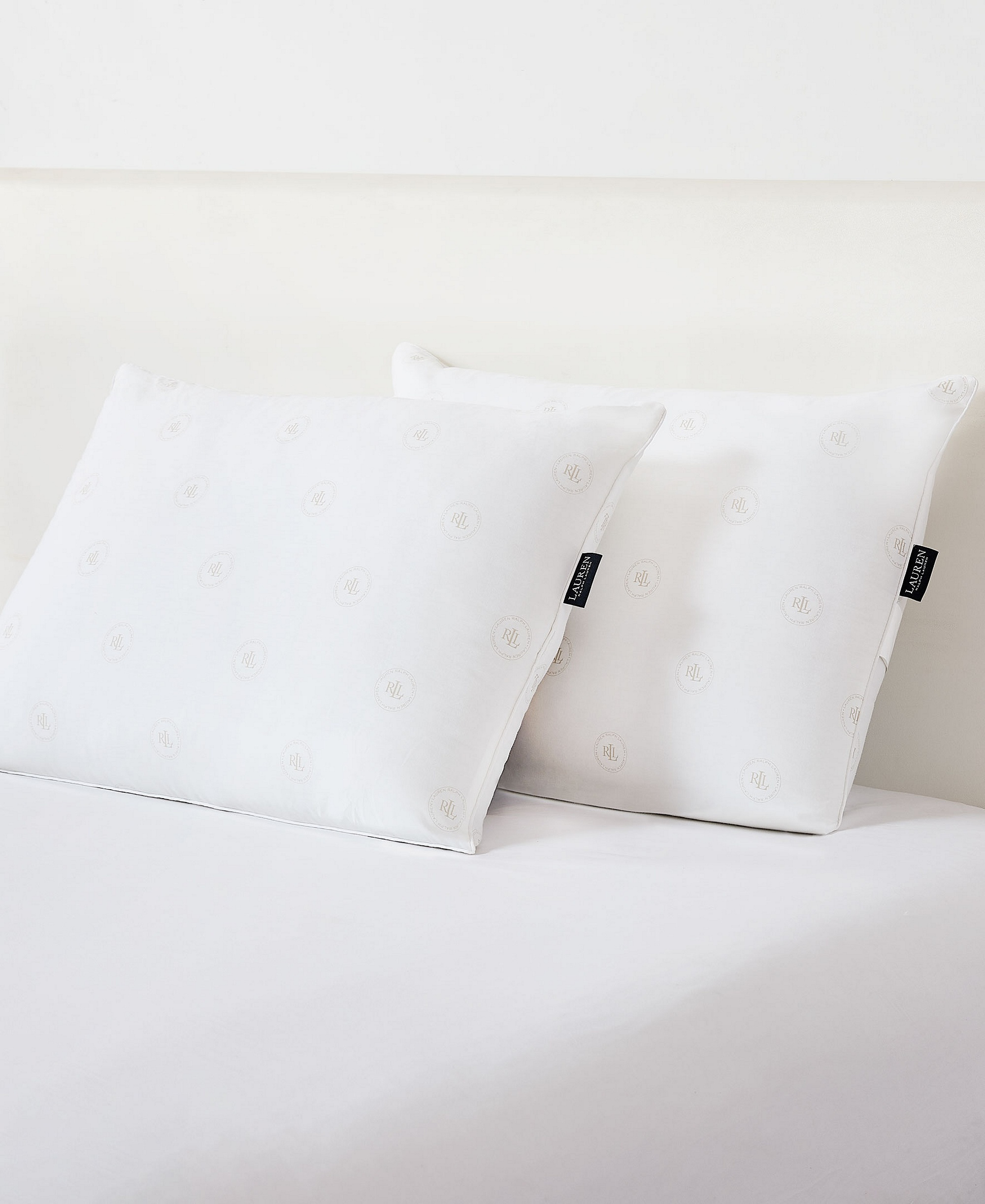 Lauren Ralph Lauren Dalton Logo 2-Pack Pillows, Standard/Queen - White