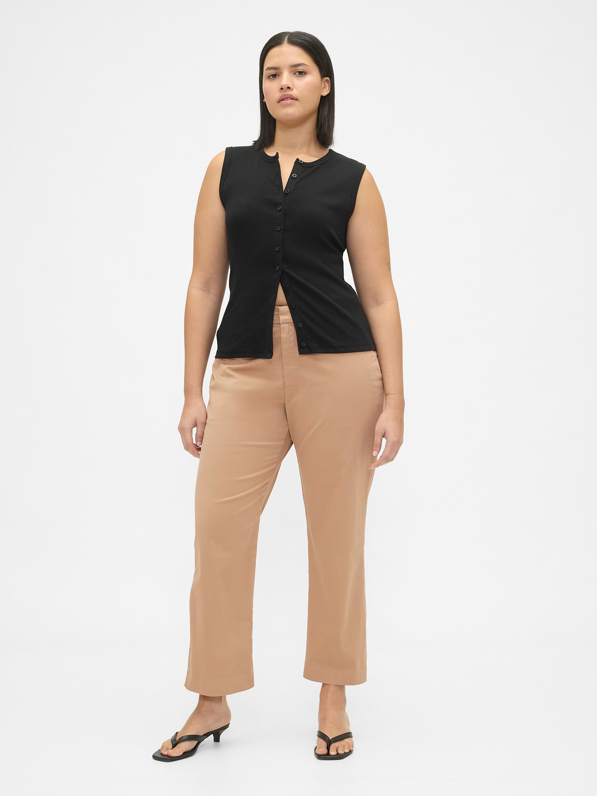 Mid Rise Khakis - Mojave tan