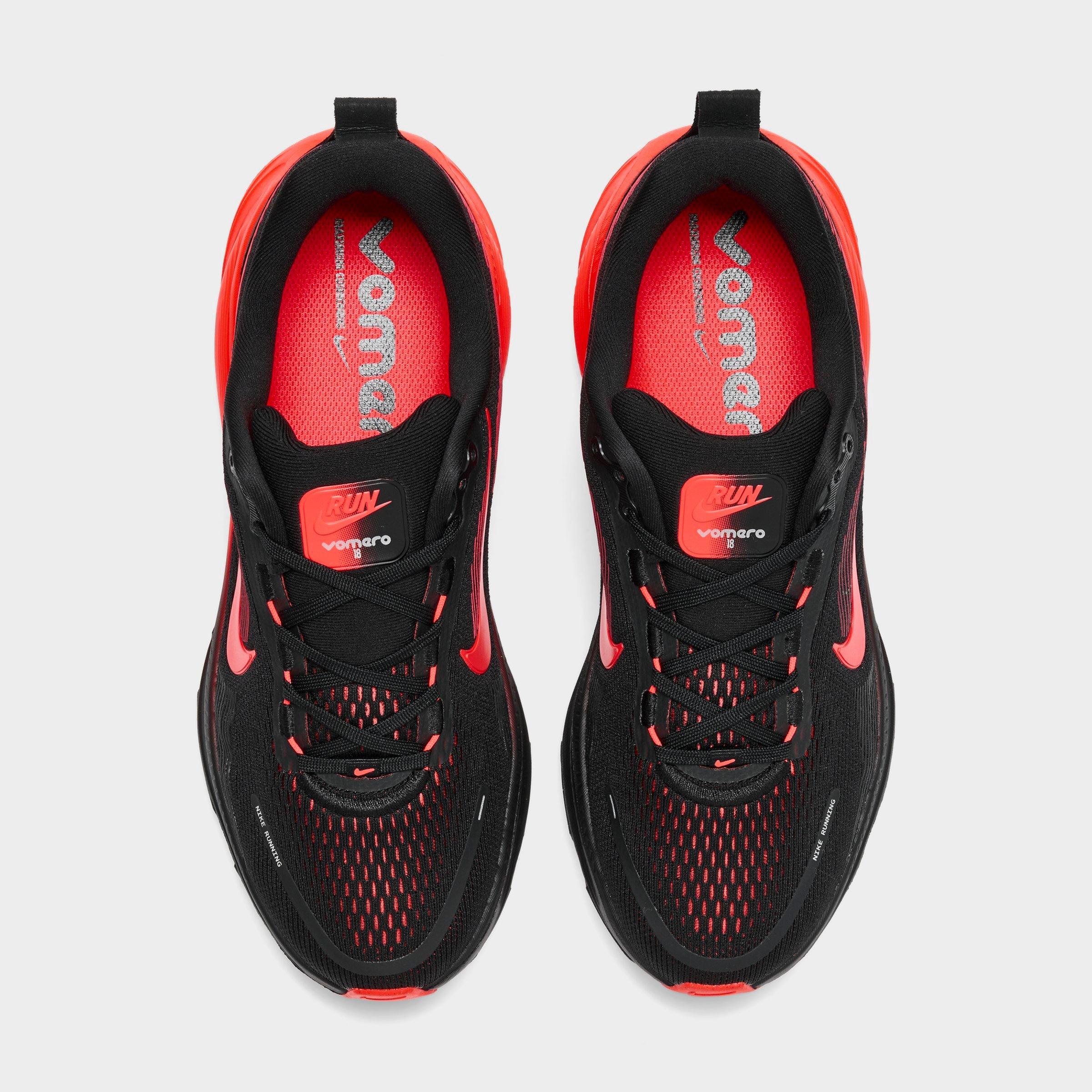 Big Kids' Nithtke Vomero 18 Running Shoes - Part 1 - Black/University Red/Anthracite/Bright Crimson - Top view