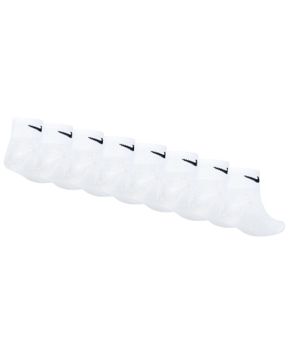 Nike Boys' and Girls' 5-7 Ankle Socks, 8-Pack - White