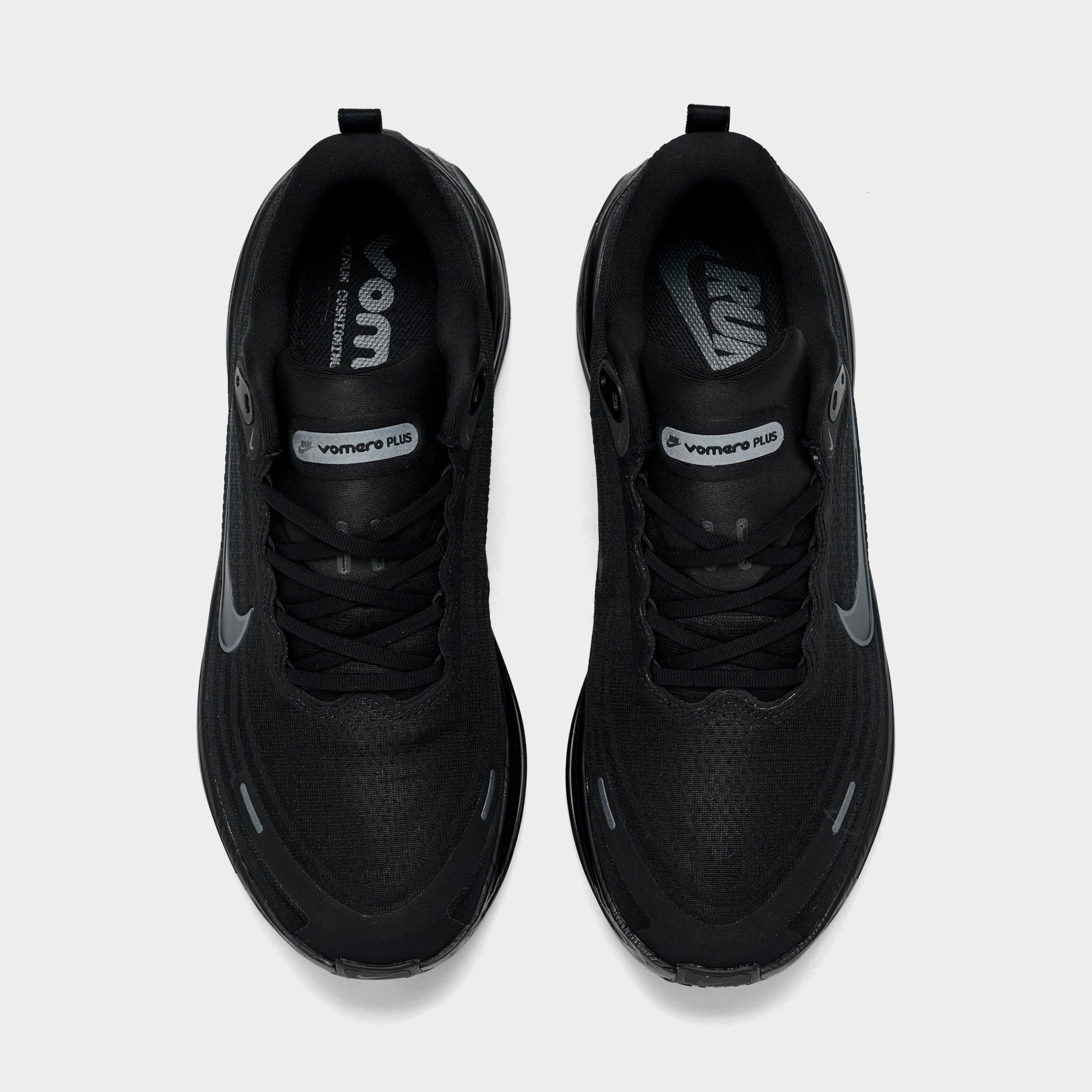 Men's Nithtke Vomero Plus Running Shoes - Part 2 - Black/Dark Smoke Grey/Metallic Dark Grey - Top view