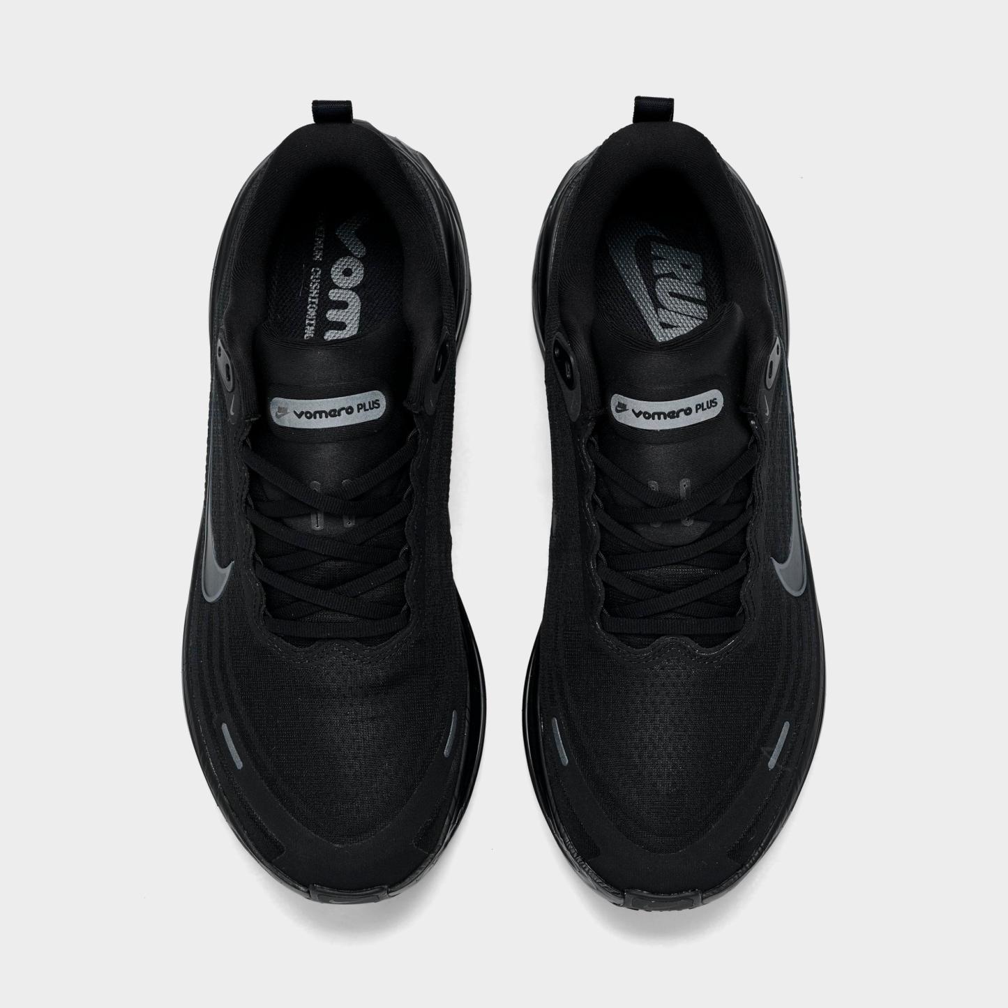Men's Nithtke Vomero Plus Running Shoes - Part 2 - Black/Dark Smoke Grey/Metallic Dark Grey - Top view