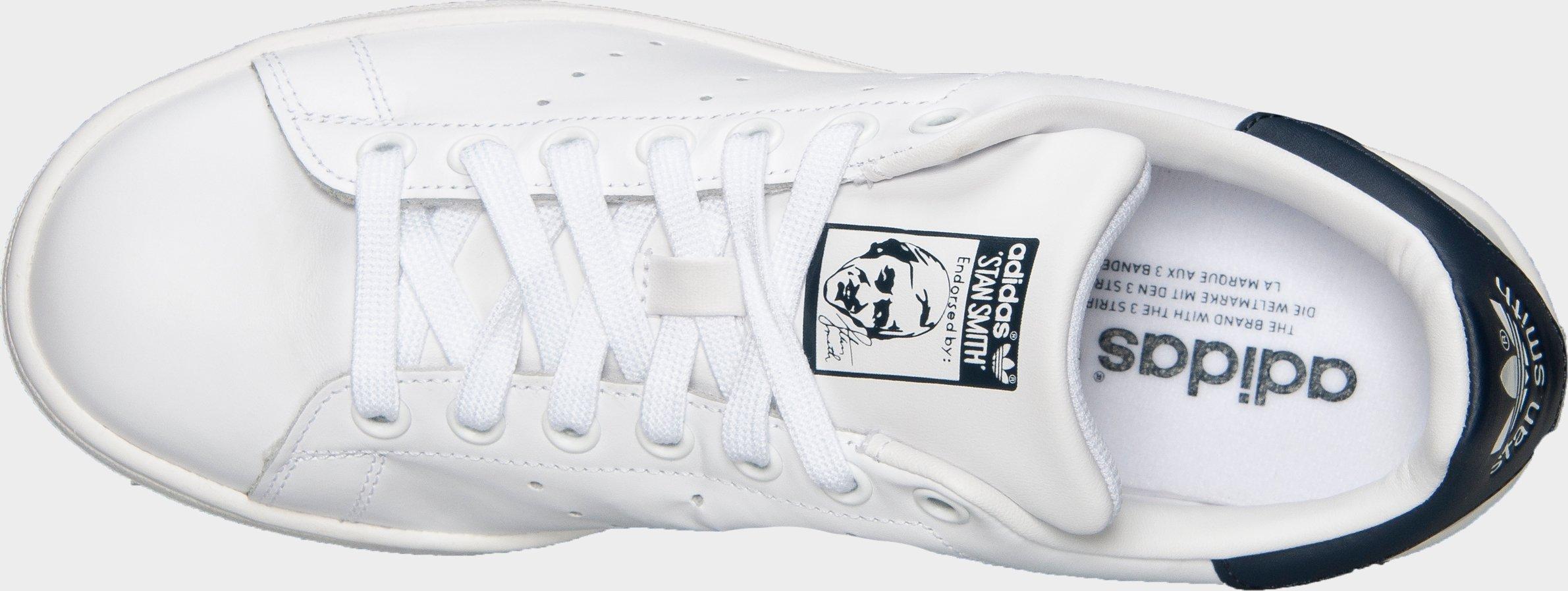 Men's adidas Originals Stan Smith Casual Shoes - Core White/Core White/Dark Blue