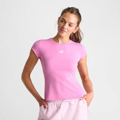 Women's New Balance Accelerate Short-Sleeve T-Shirt - Raspberry - view 3