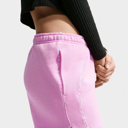 Women's Nithtke Studio Fleece Medium-Weight "Graphic Pack" Mid-Rise Shorts - Pink Rise/Sail