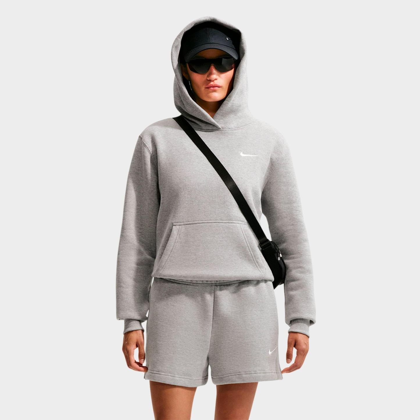 Women's Nithtke Studio Fleece Medium-Weight Pullover Hoodie - Dark Grey Heather/Sail