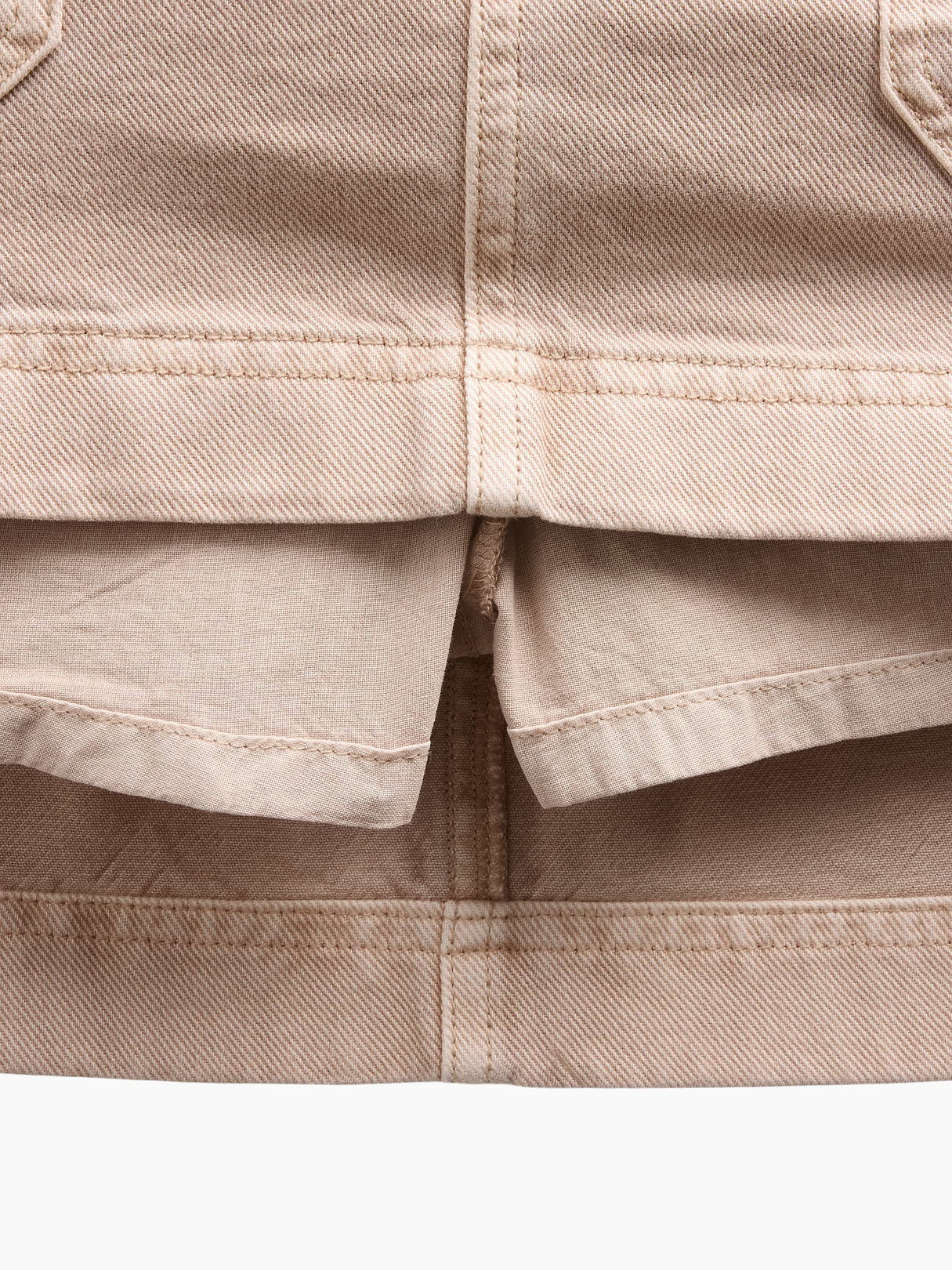 High Rise Mini Utility Skort - Wicker tan