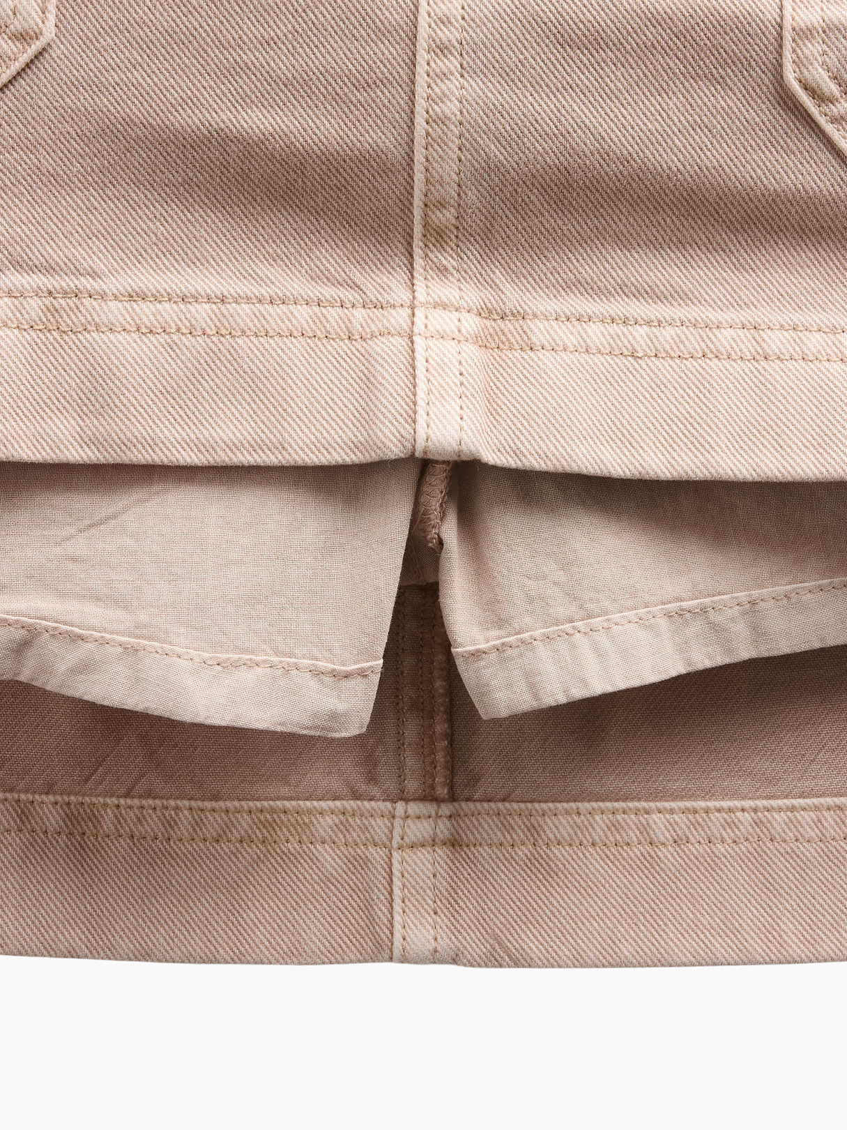 High Rise Mini Utility Skort - Wicker tan
