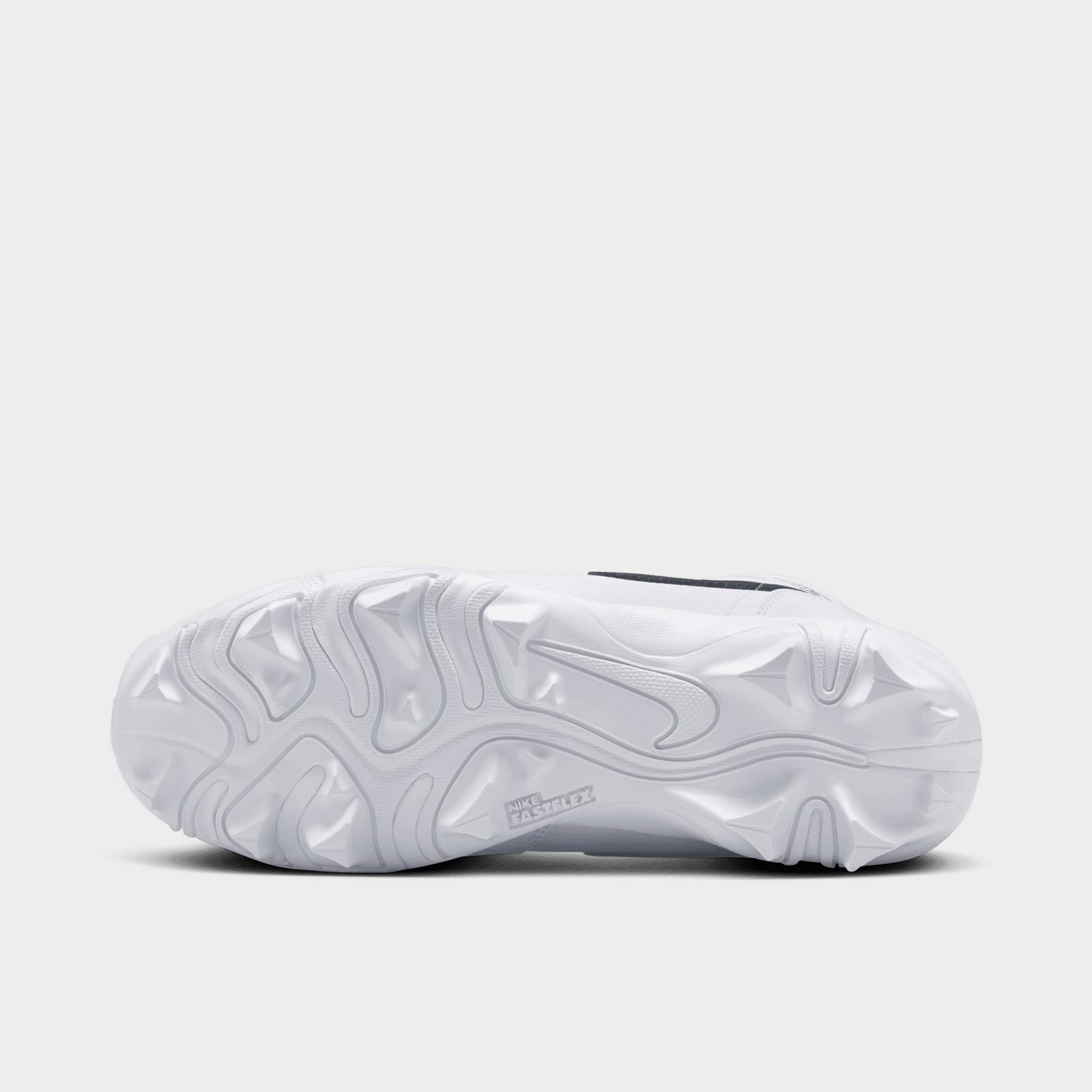 Big Kids' Air Jordan Retro 1 Mid Cleats - White/Black - view 6