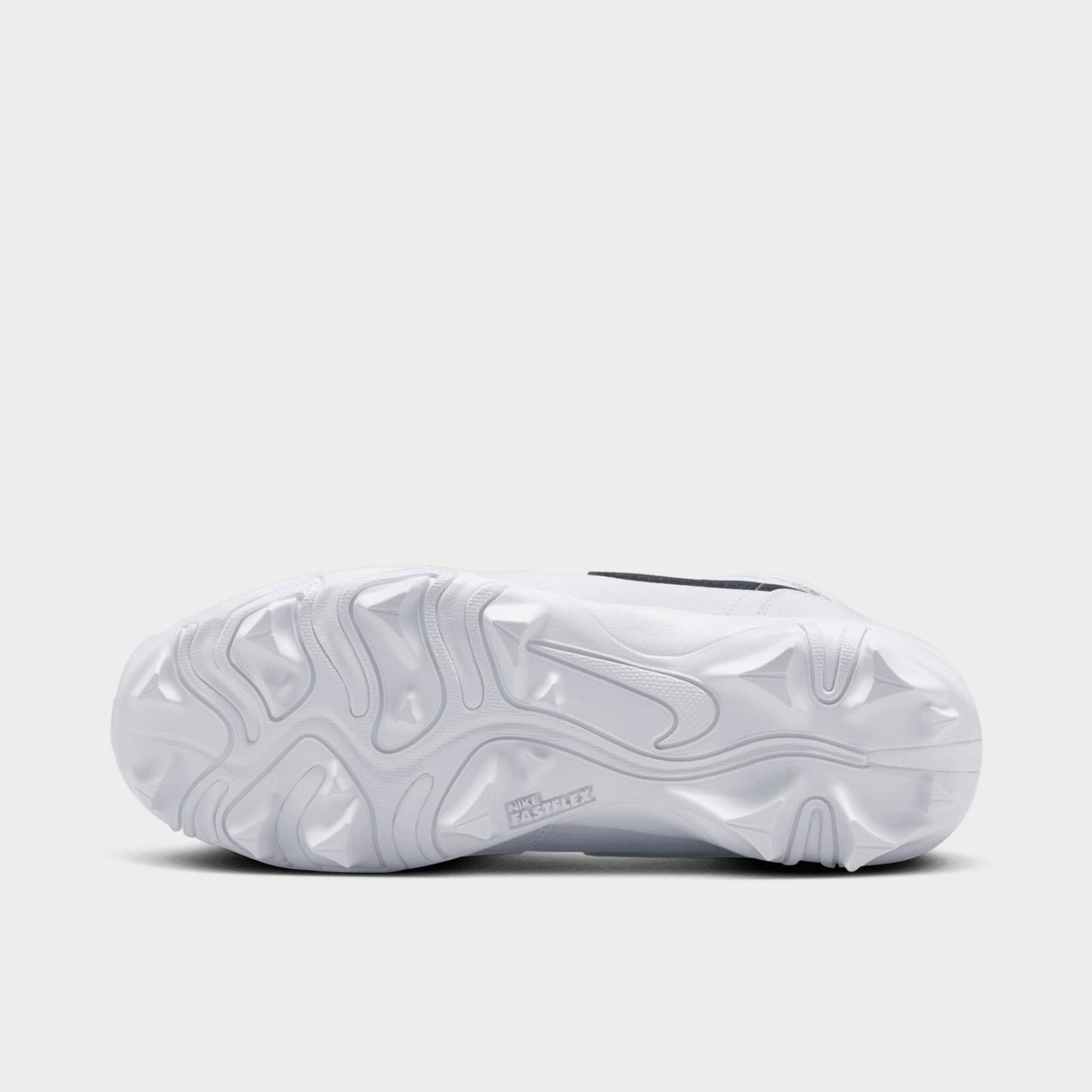 Big Kids' Air Jordan Retro 1 Mid Cleats - White/Black - view 6