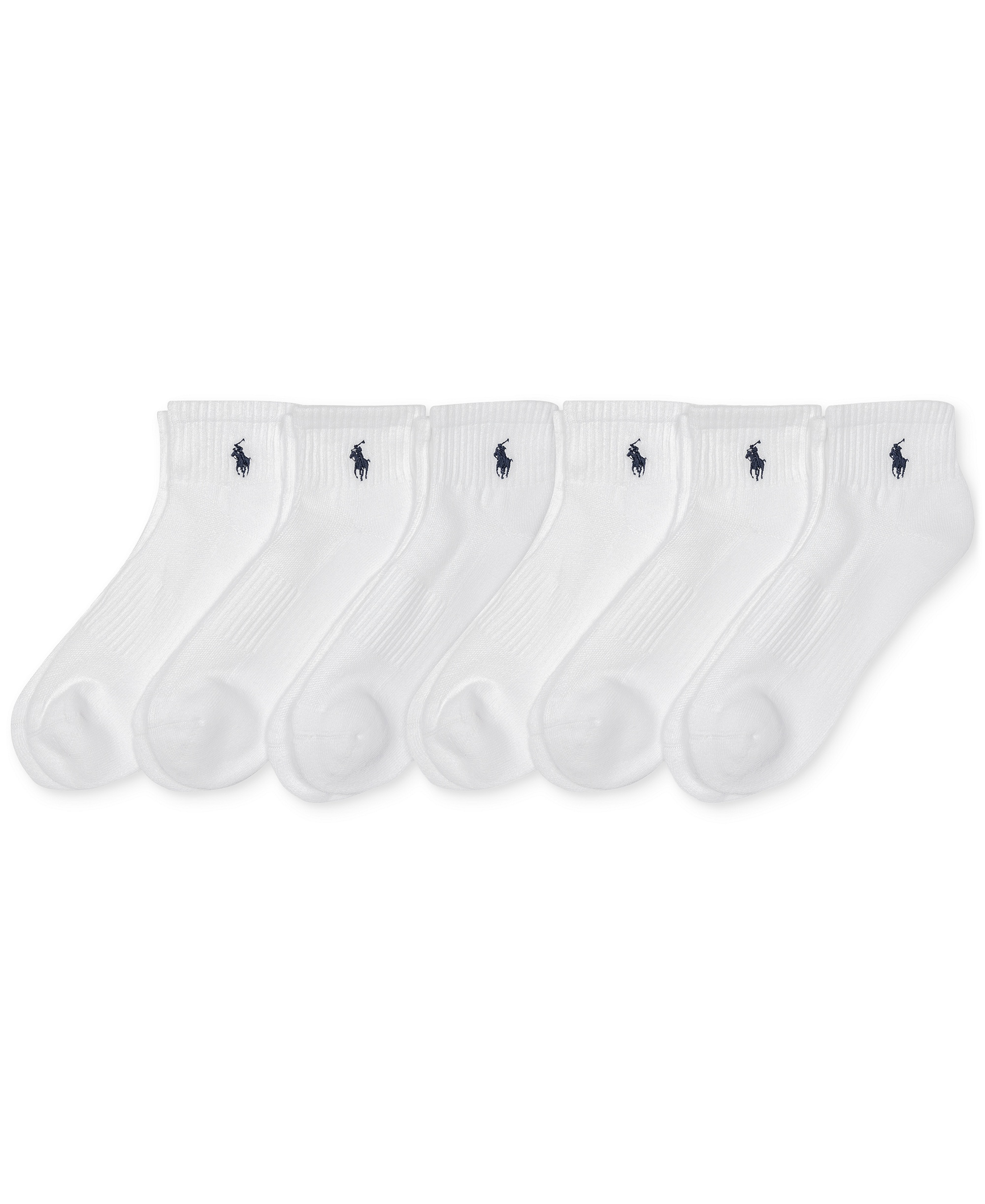 Polo Ralph Lauren Men's 6-Pack Performance Sport Quarter Socks - White