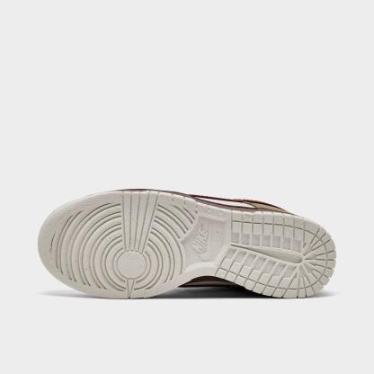 Women's Nithtke Dunk Low Casual Shoes - Khaki/Team Red/Baroque Brown/Pearl White - Bottom view