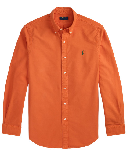 Polo Ralph Lauren Men's Garment-Dyed Oxford Shirt - Colleage Orange