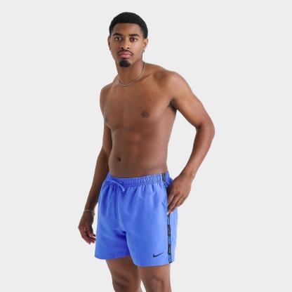 Men's Nike Swim Tape Volley Shorts - Royal/Black