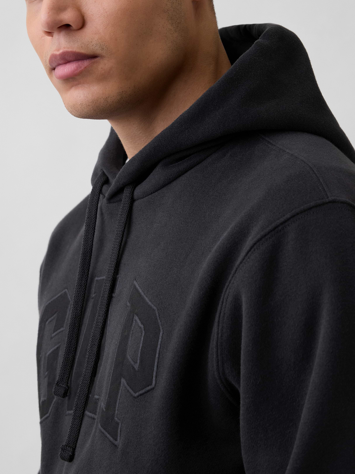 Adult VintageSoft Arch Logo Hoodie - Black combo